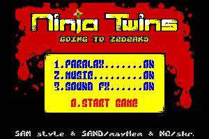 Ninja Twinz Menu by Sand