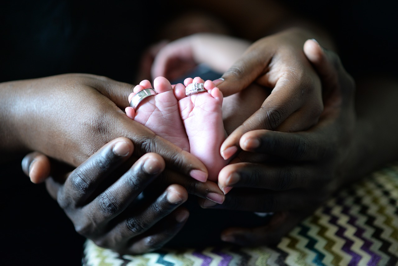 Image - baby couple wedding rings woman