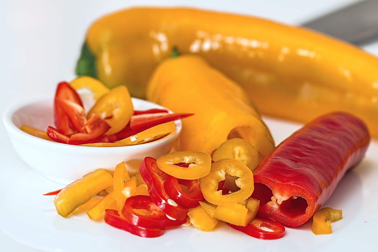 Image - sweet pepper bell pepper salad food