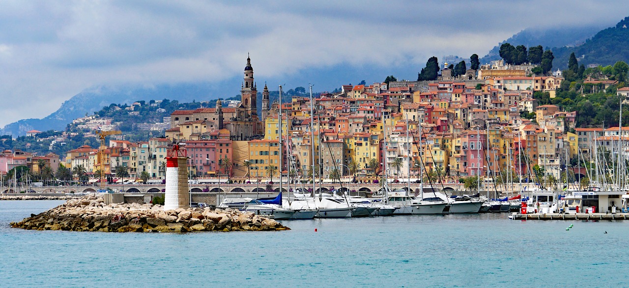 Image - menton old town harbour entrance