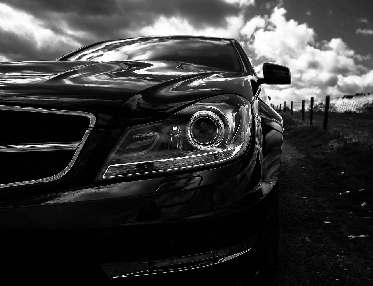 Image - benz car daimler power headlamps