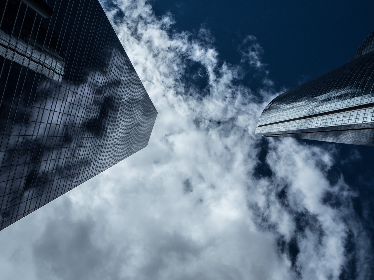 Image - torres madrid sky clouds buildings