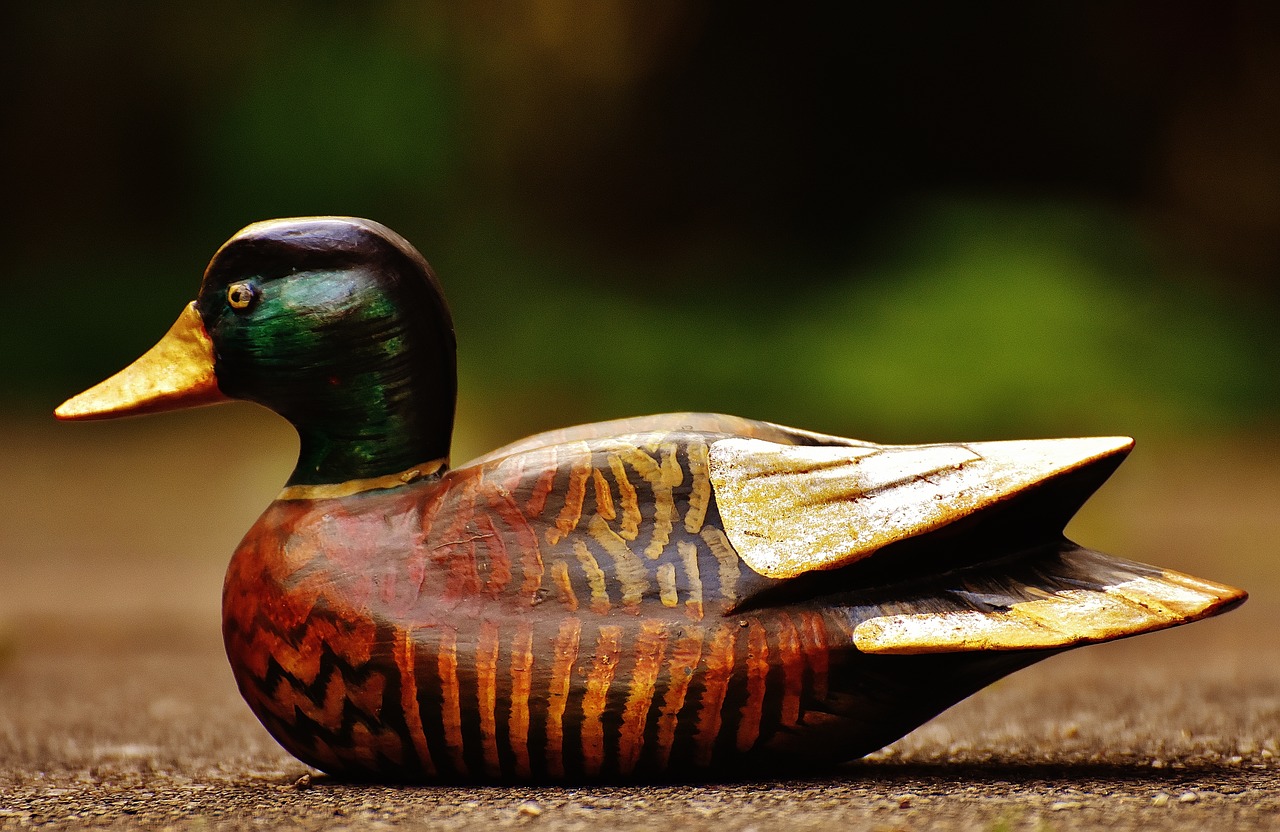 Image - duck deco figure cute sweet wood
