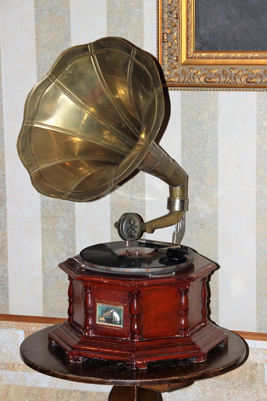 Image - gramophone turntable shellac disc