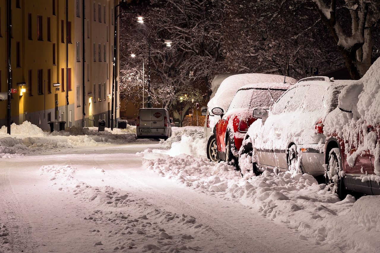 Image - snow street cars covered deep