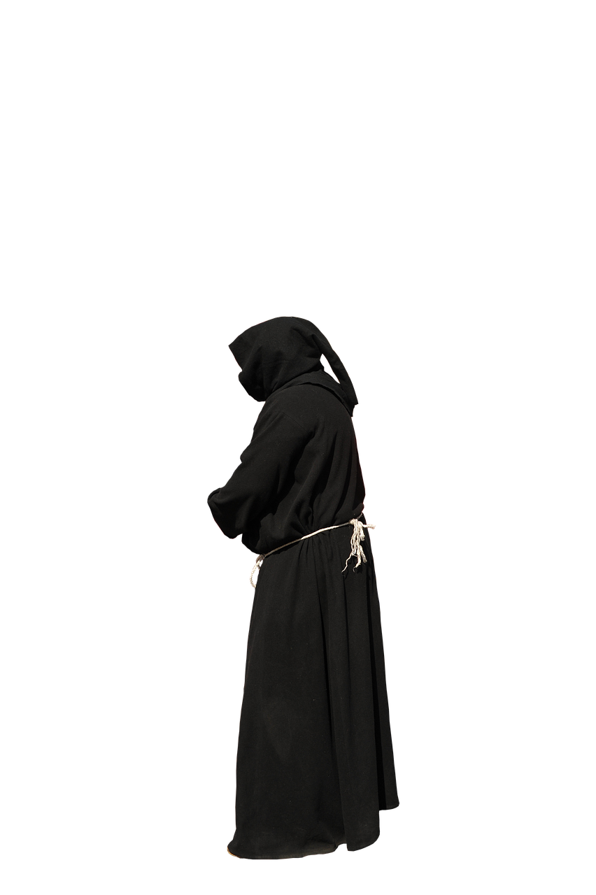 Image - monk habit black isolated