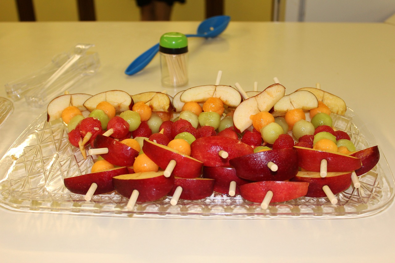 Image - appetizer fruit kabobs wedding