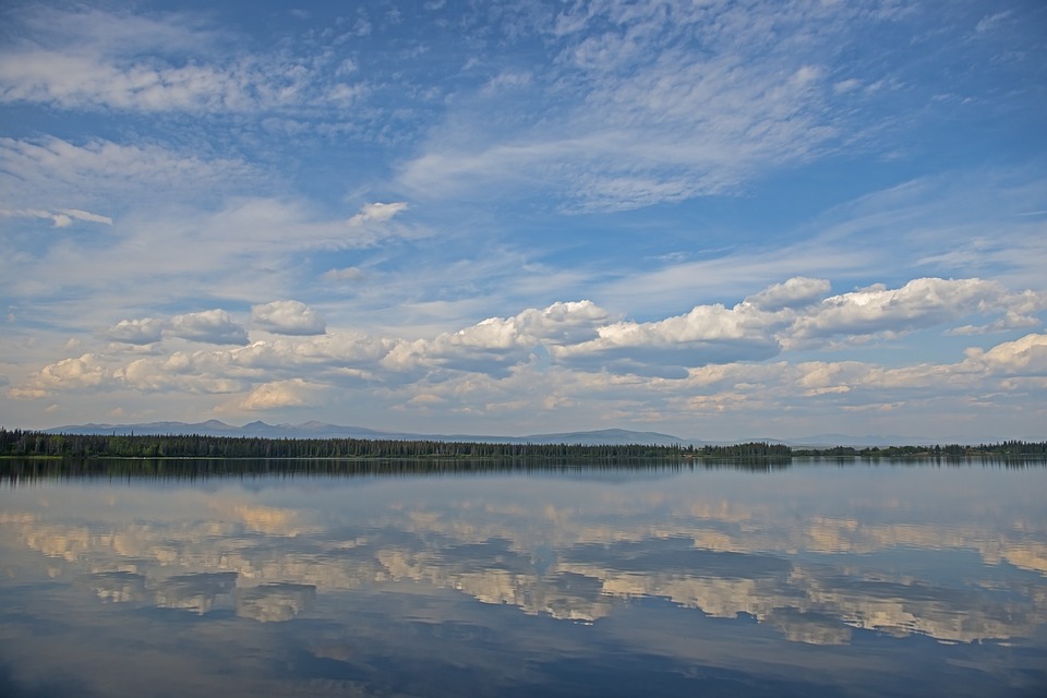 Image - clouds lake nature reflection