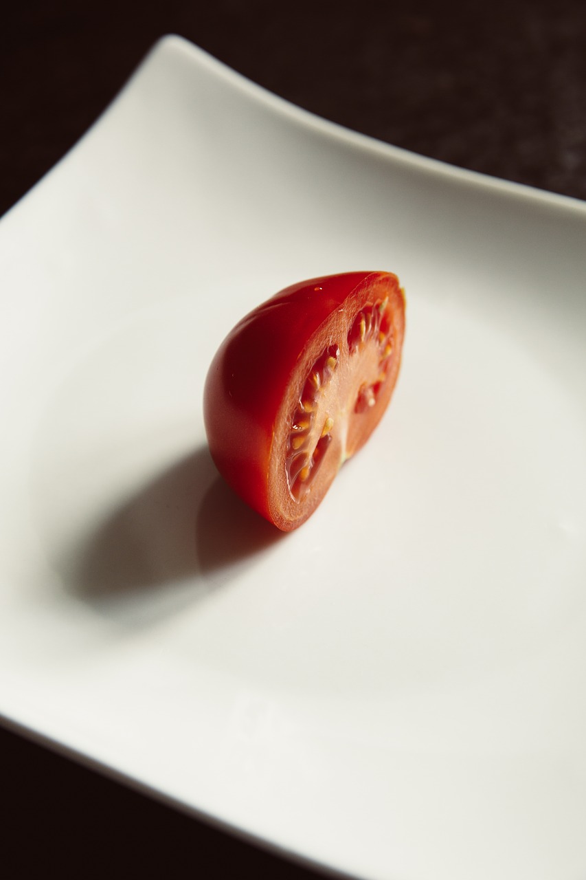 Image - ceramic plate red slice sliced