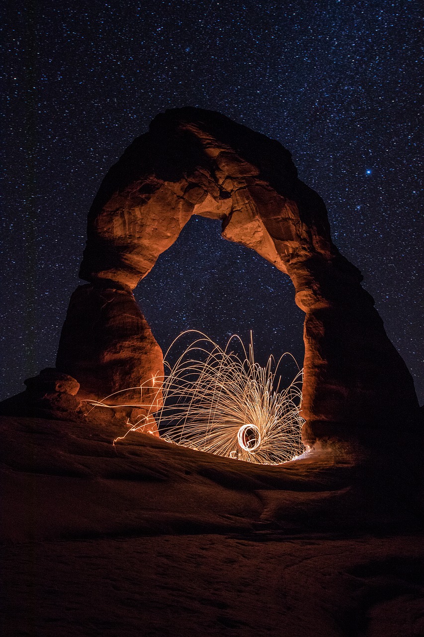 Image - arch dark light light streaks