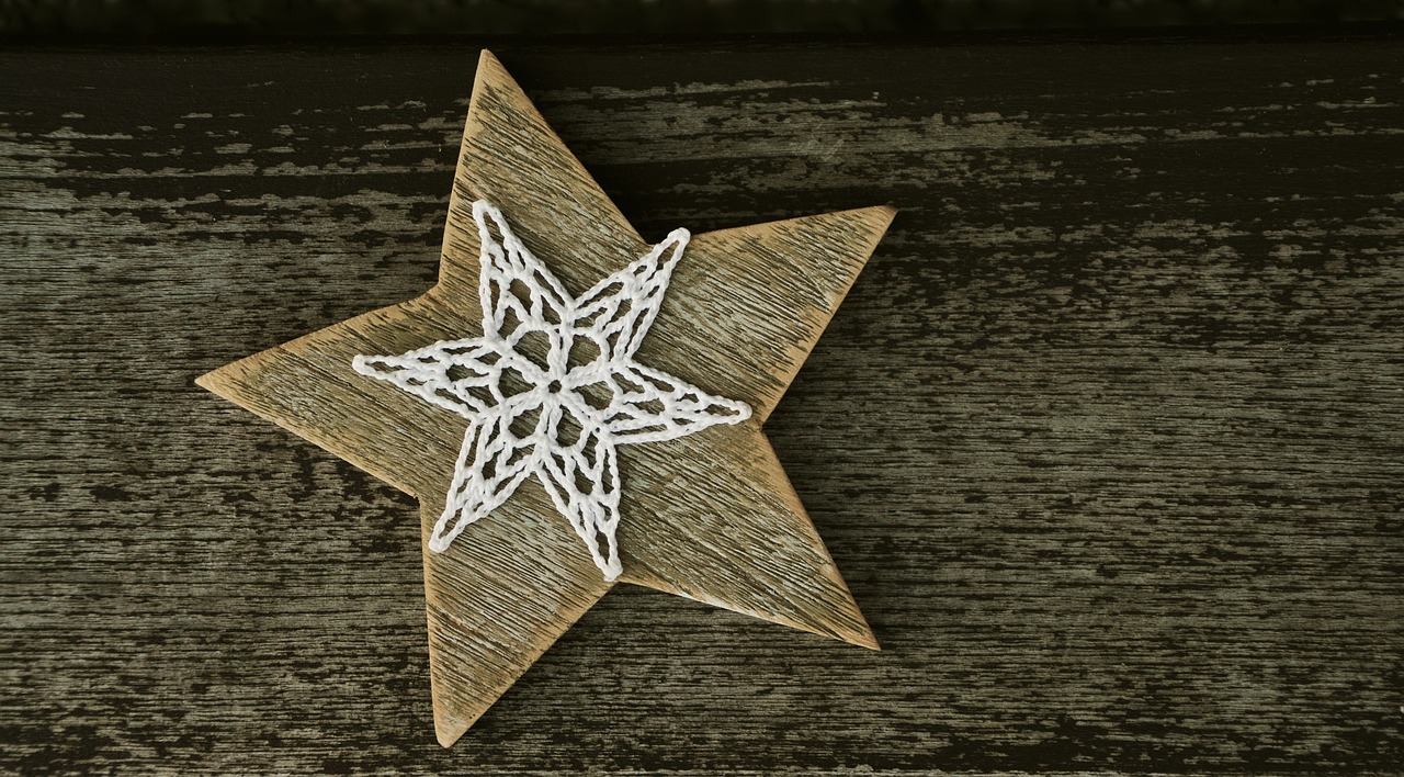 Image - star poinsettia wood