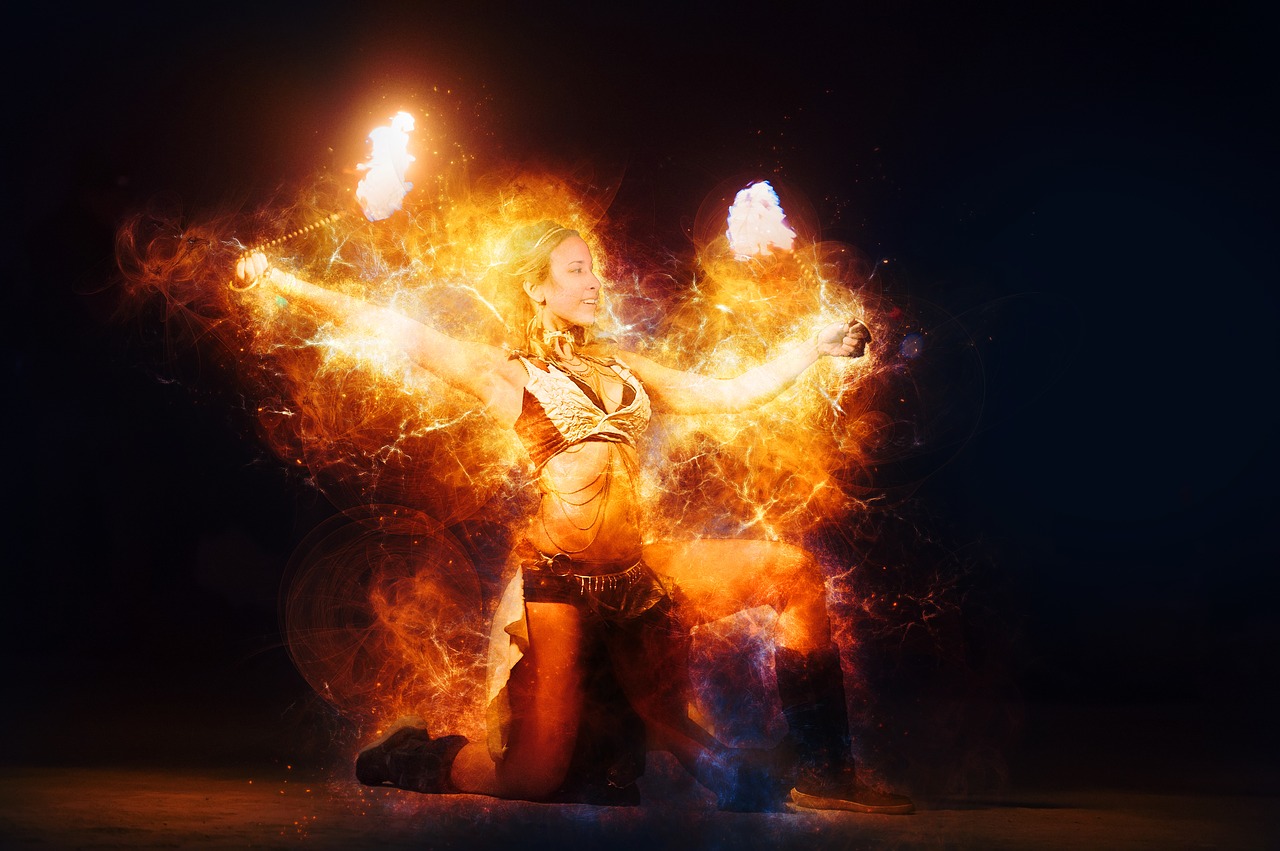 Image - circus fire entertainment show
