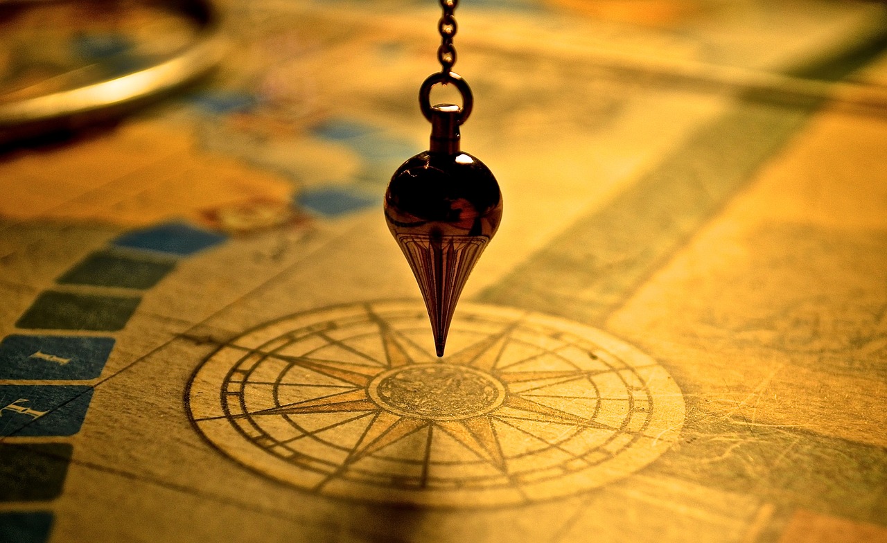 Image - pendulum map compass yellow guide