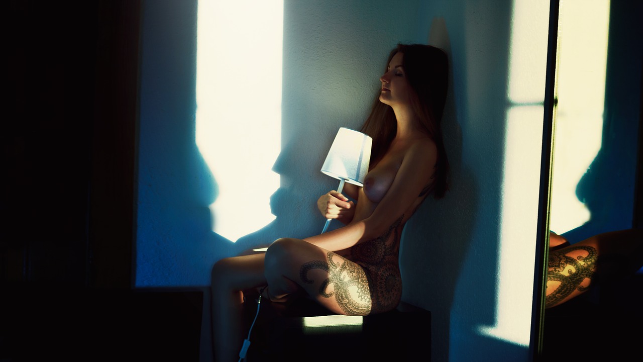 Image - girl tattoo naked nude bright