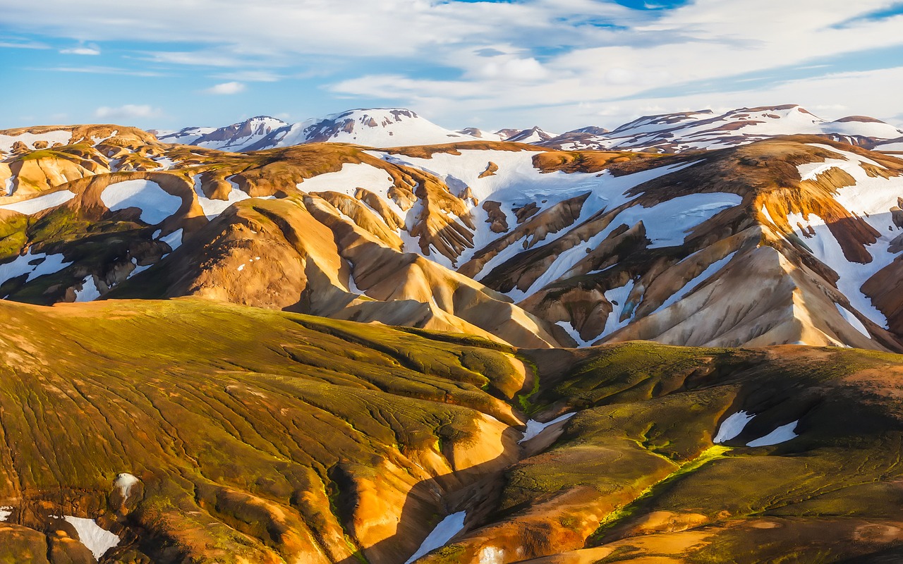 Image - iceland mountains sky clouds
