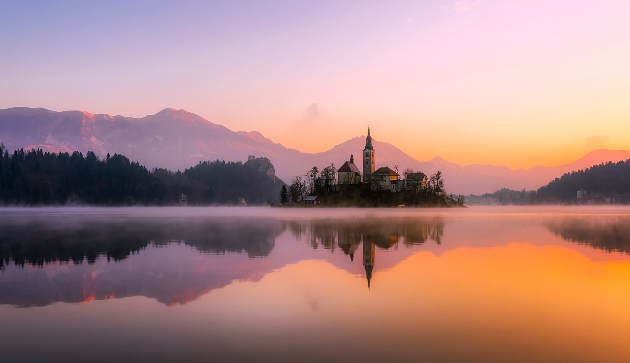 Image - panorama sunrise dawn bled
