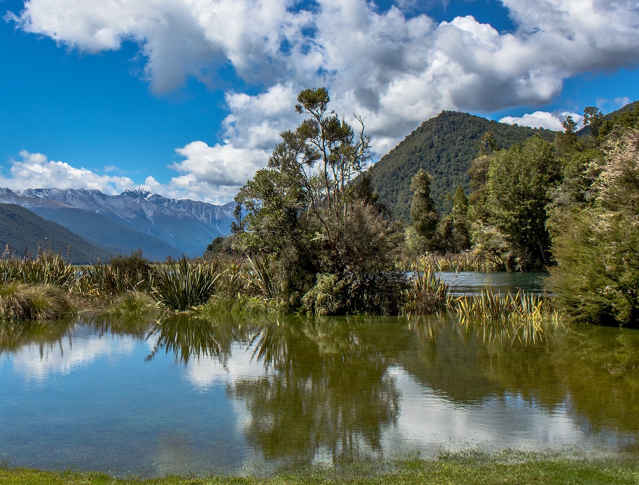 Image - lake mountains new zealand