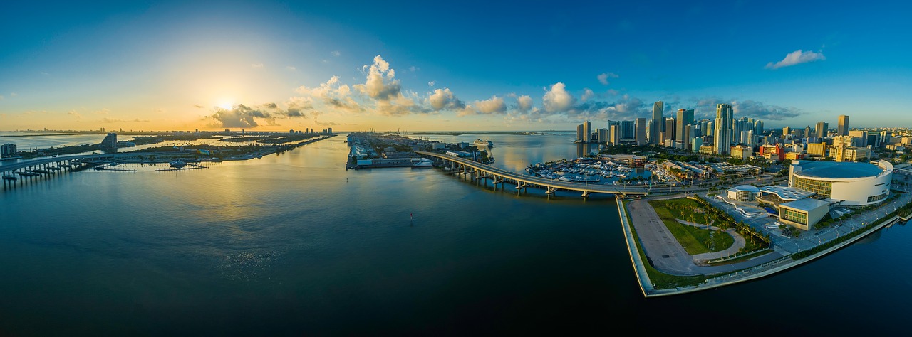 Image - panorama miami florida water usa