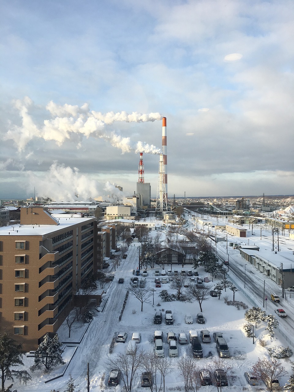 Image - hokkaido chimney smoke blue sky