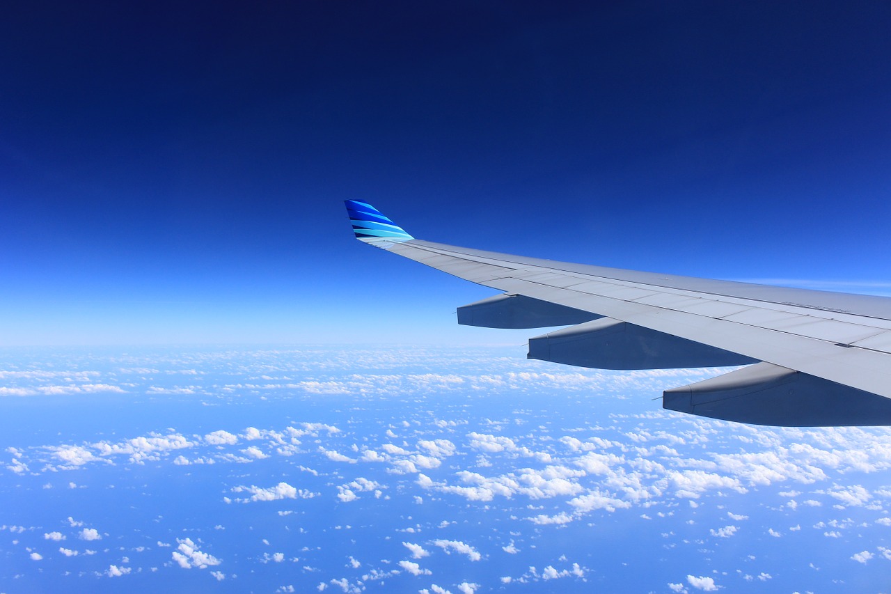 Image - wing plane flying airplane sky