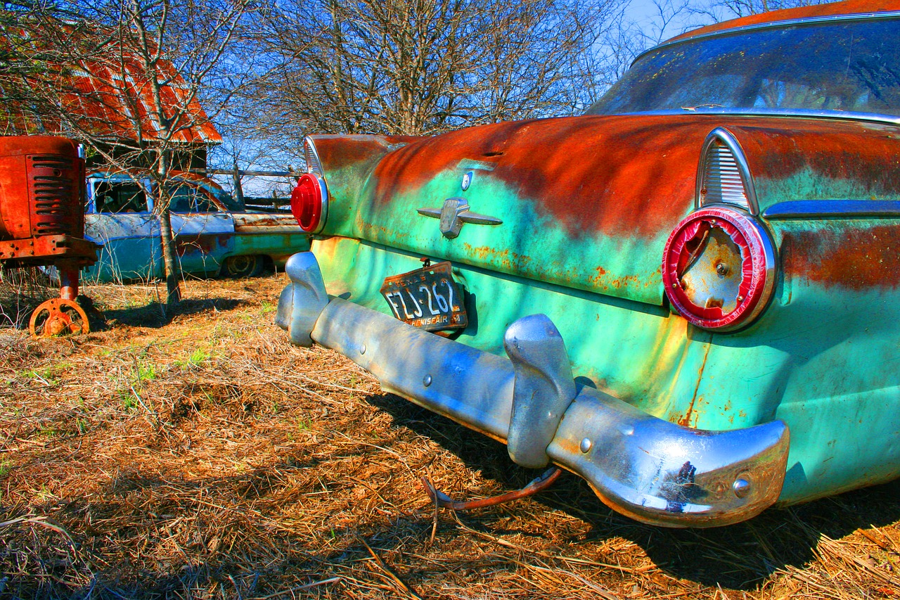 Image - old car vivid retro car automobile