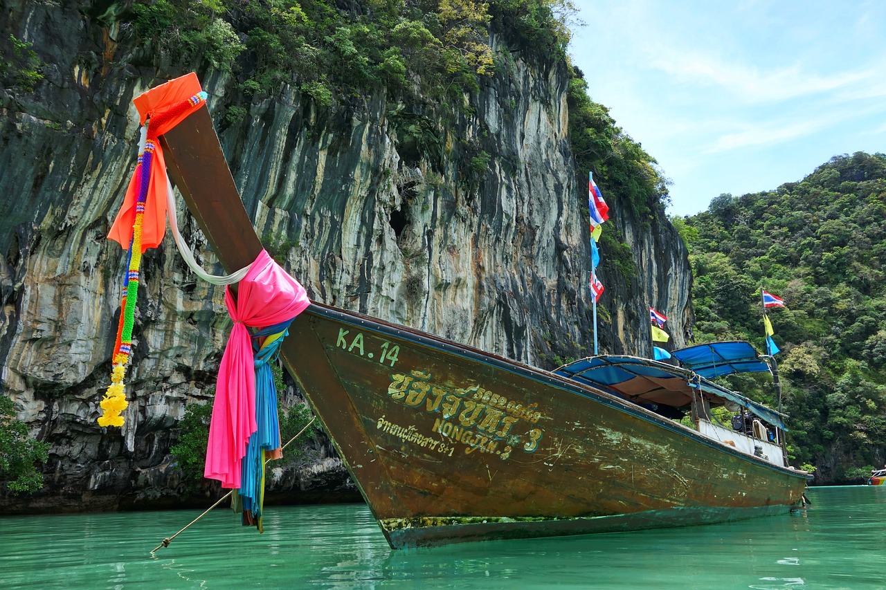 Image - thailand boat lagoon tropical