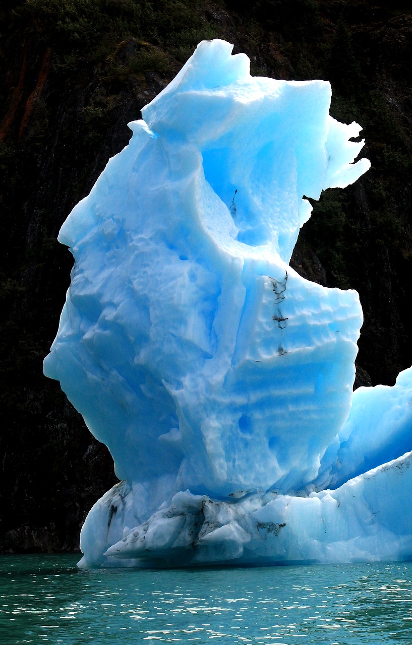 Image - iceberg blue fjord frozen floating