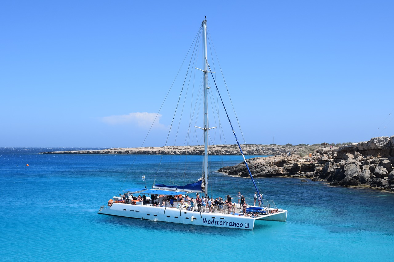 Image - catamaran sea boat tourism blue