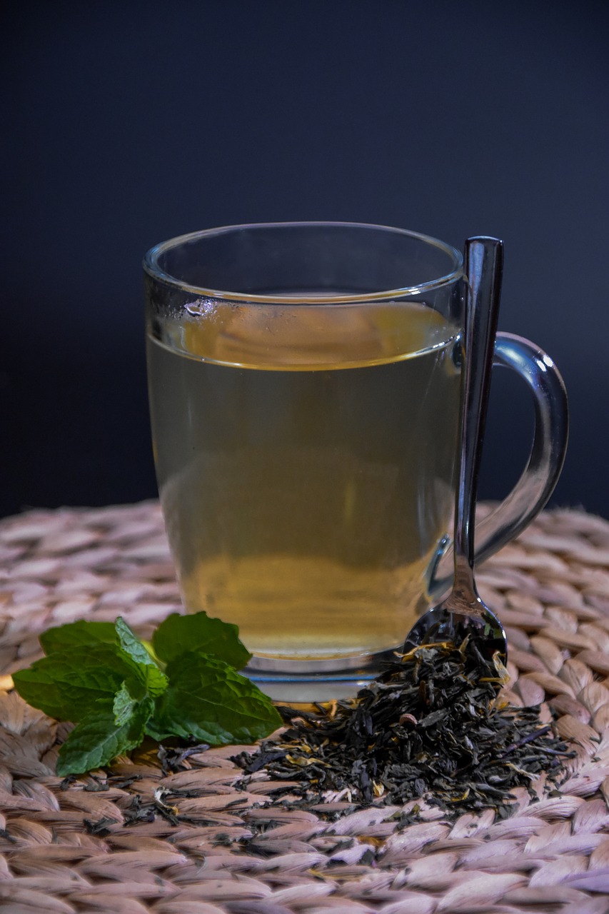 Image - tea mint herbs cup aromatic plant
