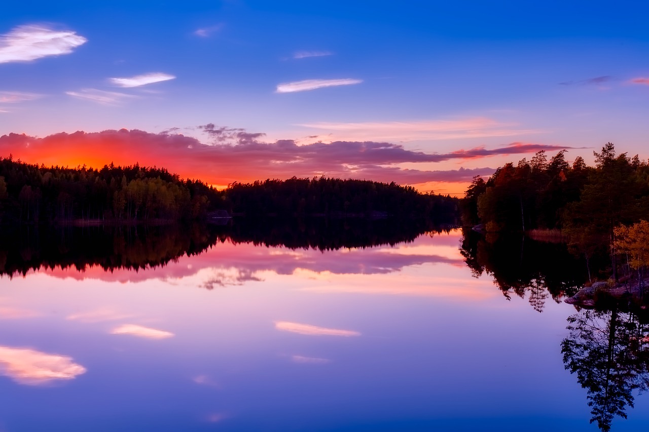 Image - sweden sunset dusk sky clouds