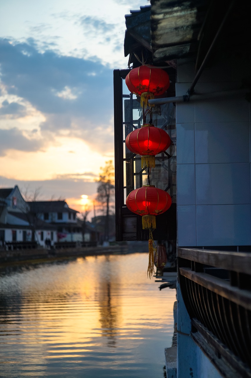 Image - xitang watertown lantern reflection