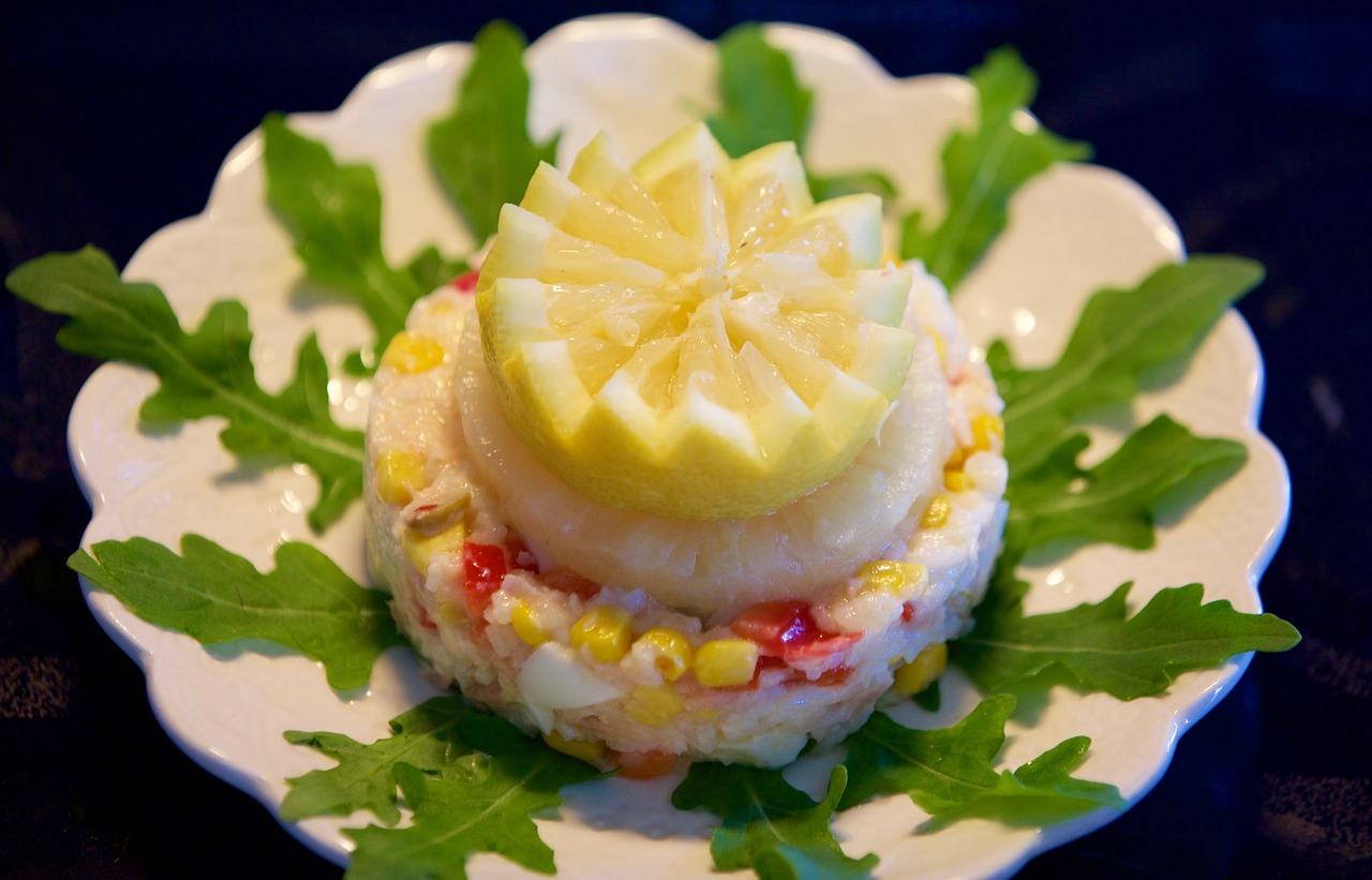 Image - salad ris lemon pineapple rocket