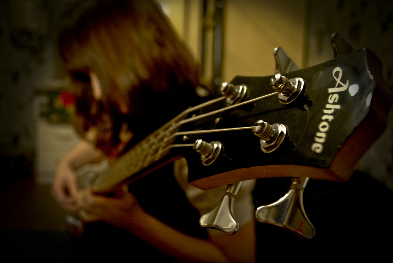 Image - guitar girl music sound