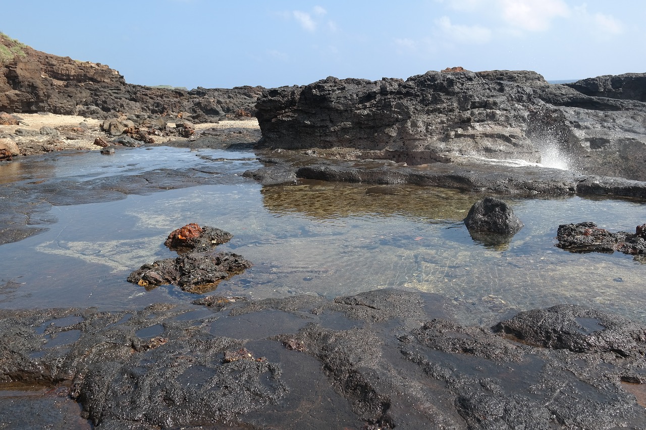 Image - tide pool ocean hawaii tide beach