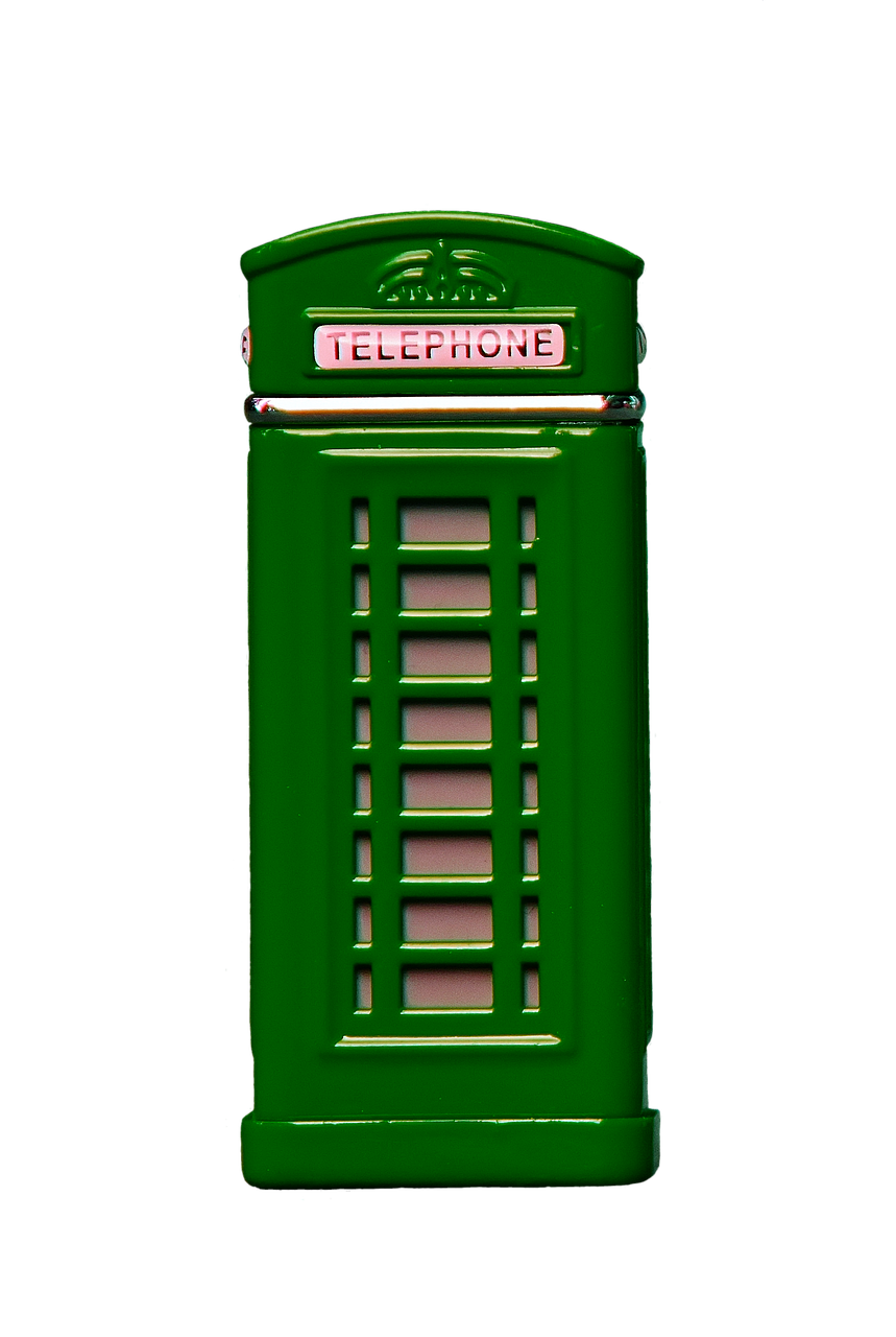 Image - phone booth green phone telephone