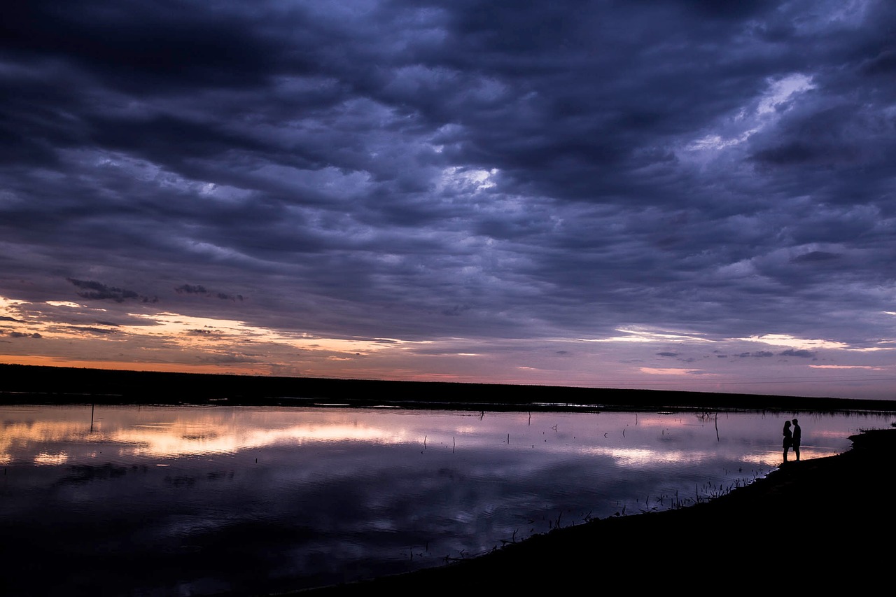 Image - sunset sunrise dark sky clouds