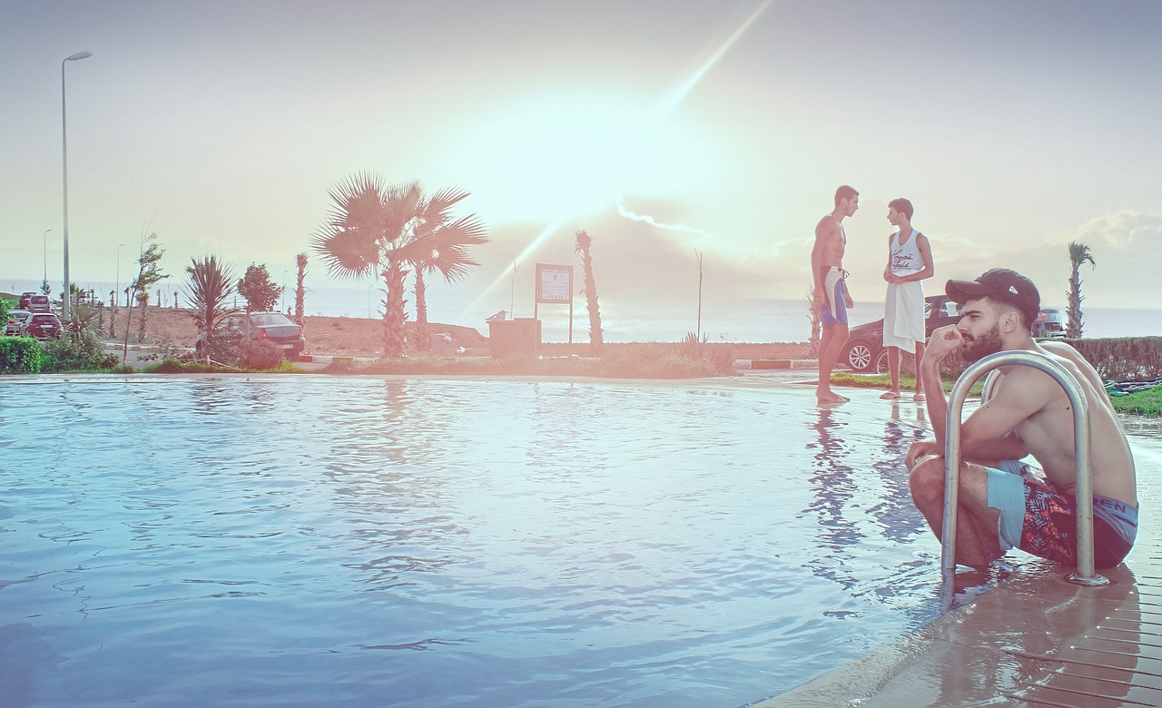 Image - people guy swimming pool water