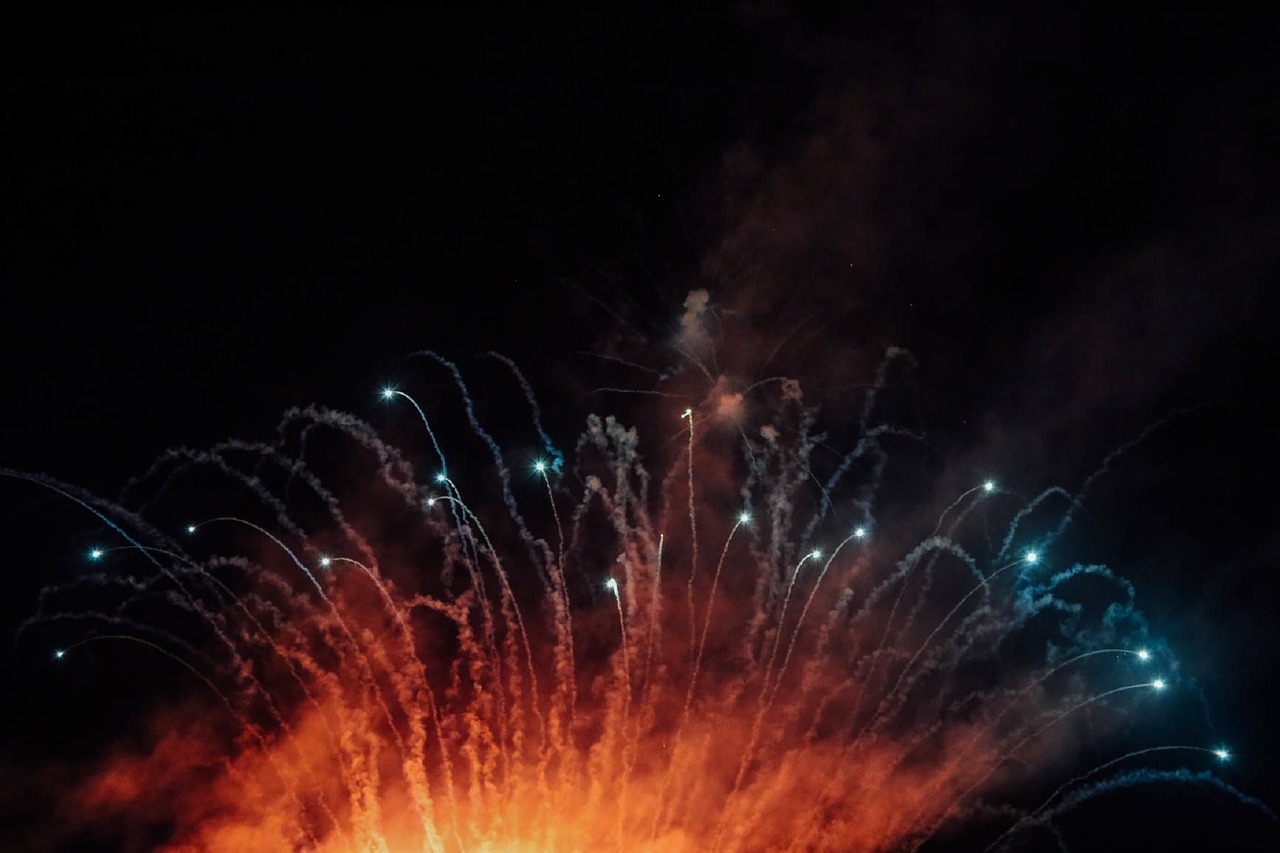 Image - still fireworks light show flames