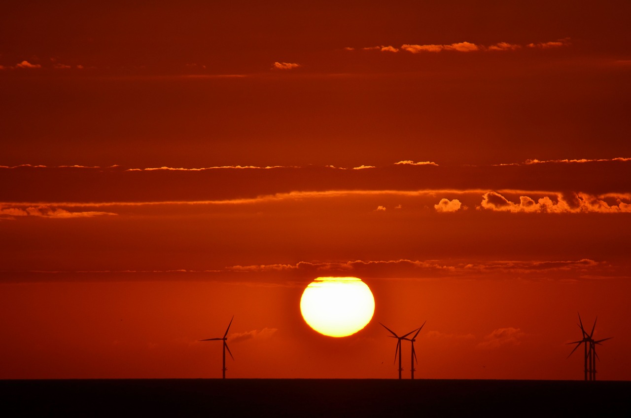 Image - borkum sunset afterglow evening sky