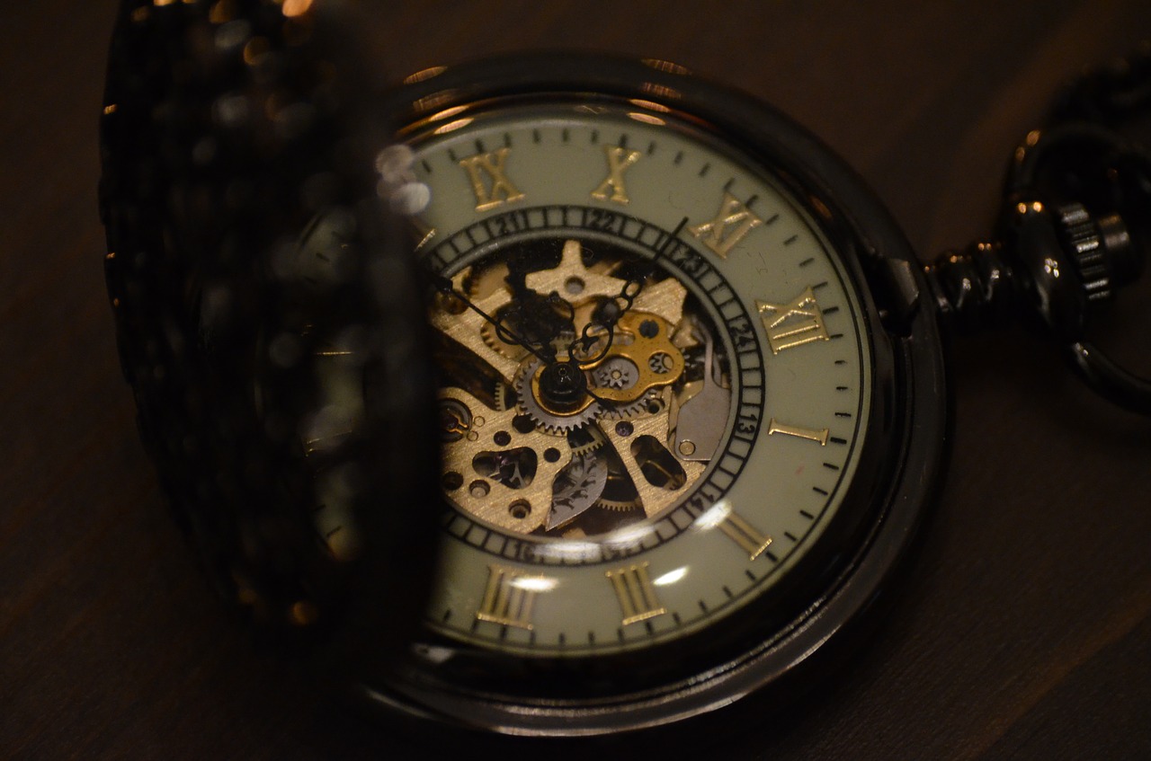 Image - pocket watch clock face movement