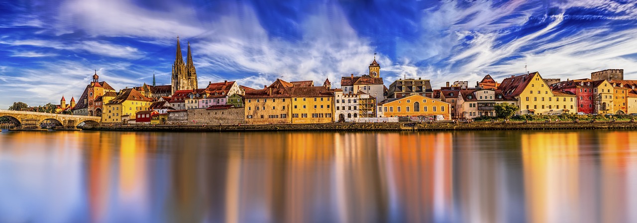 Image - panorama regensburg stone bridge