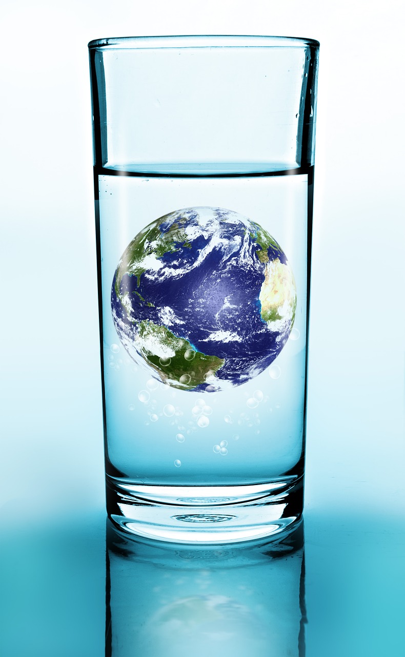 Image - glass drink water earth blue