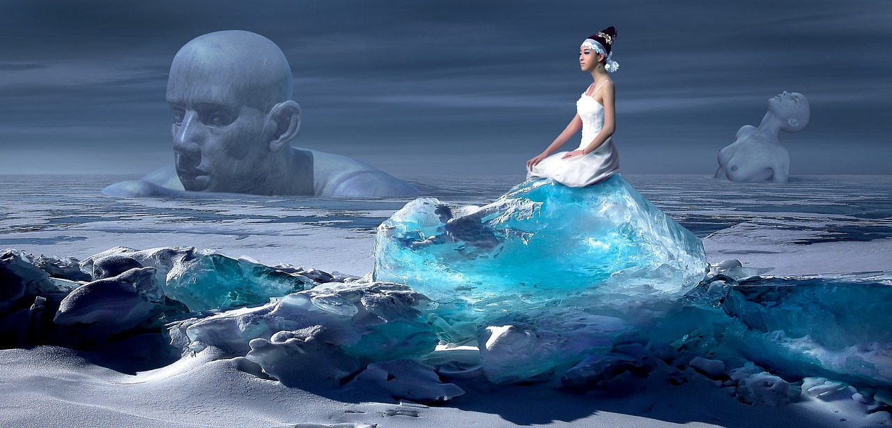 Image - fantasy glacier ice woman