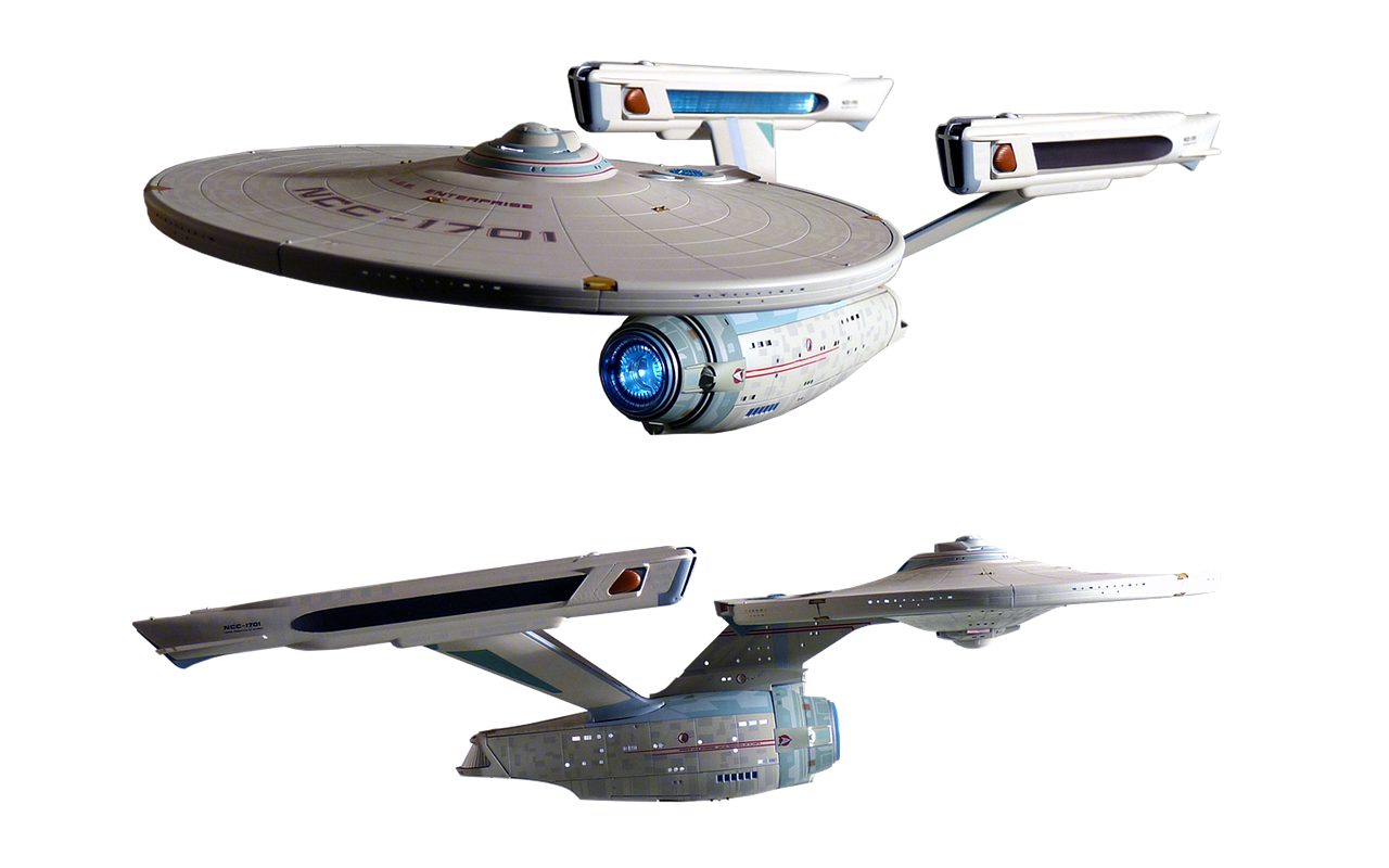 Image - spaceship model isolated enterprise