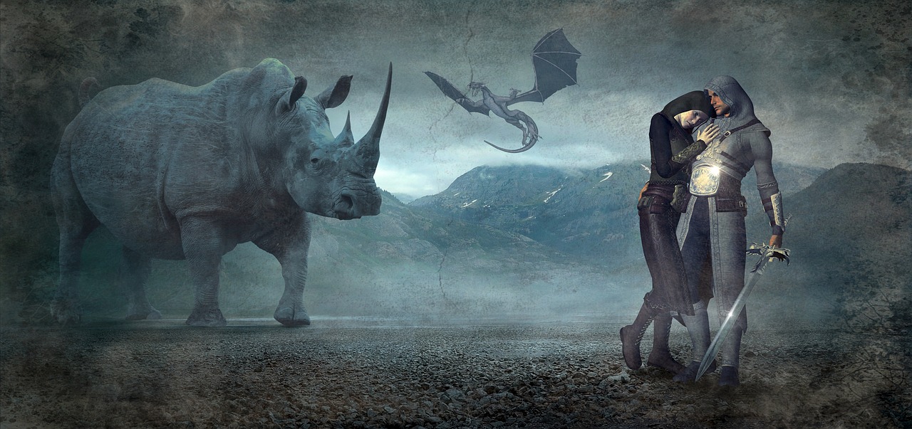 Image - fantasy rhino dragons mood