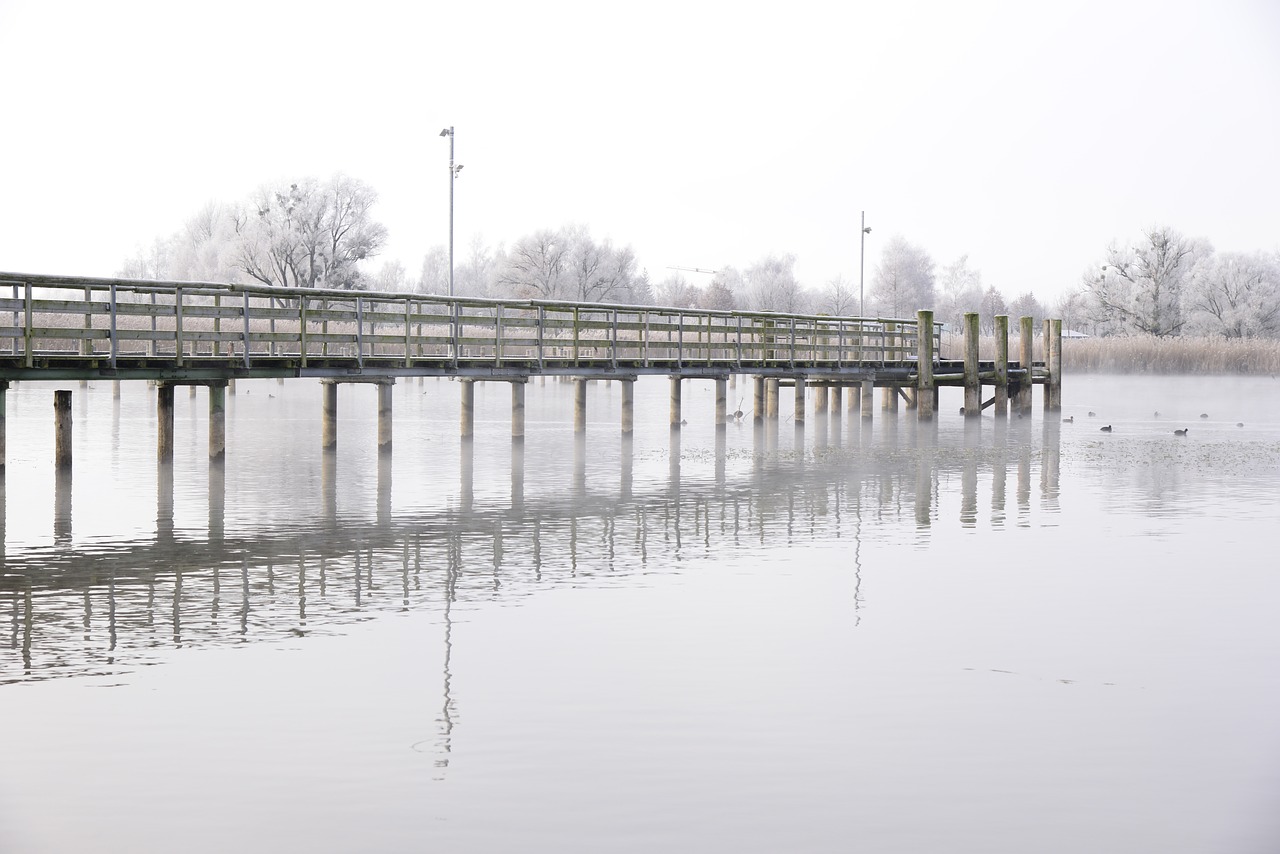 Image - jetty ship jetty piers hoarfrost