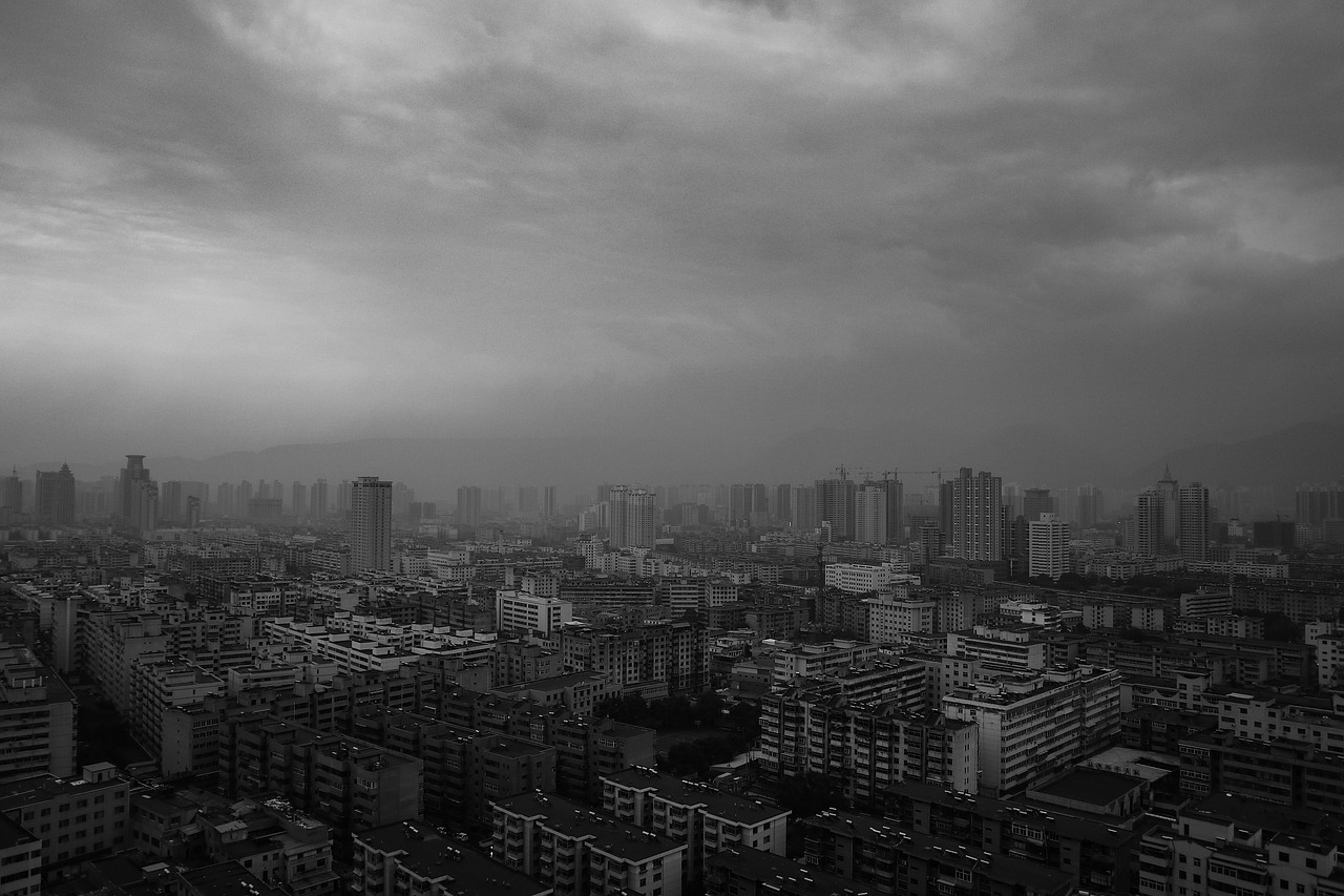 Image - city scenery black and white china