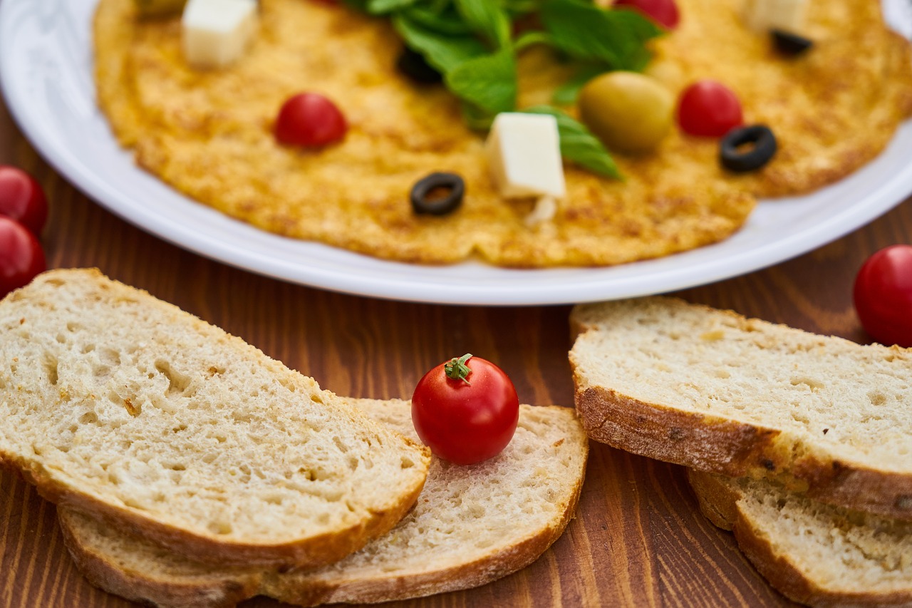Image - tea omelet breakfast yellow egg
