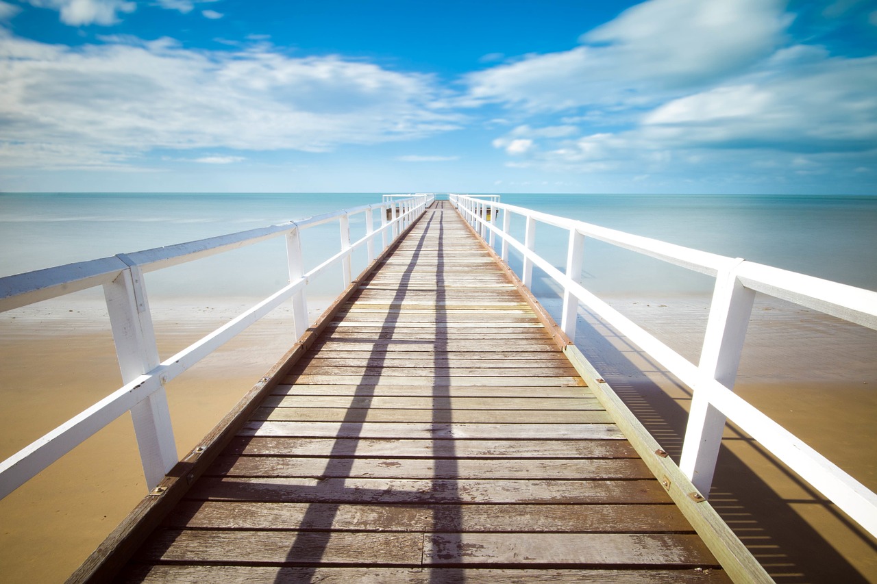 Image - pier jetty ocean sea water way