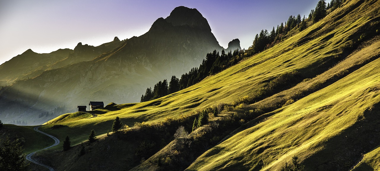 Image - landscape mountains abendstimmung